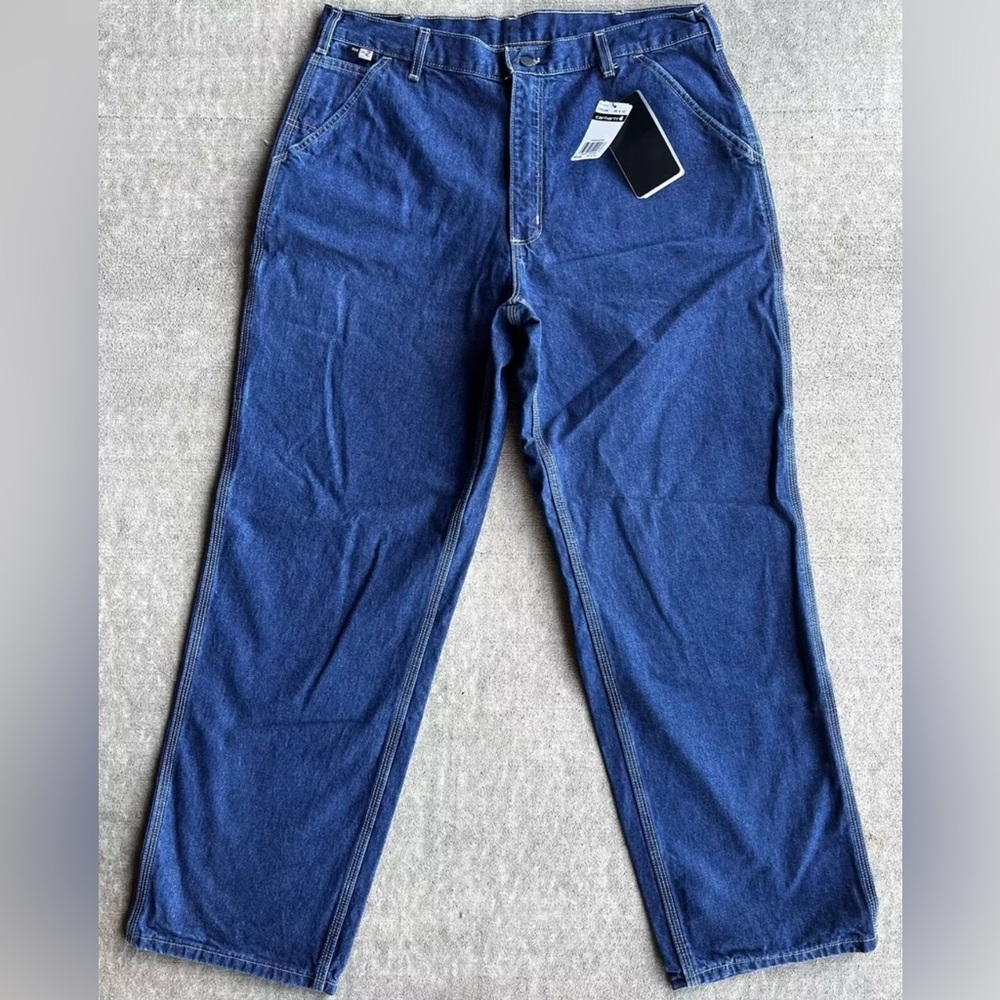 Carhartt FRB13 DNM FlameResistant Carpenter JeansWorkwear Sz 38 W X 32 LNWT